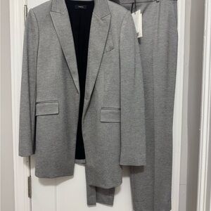 Theory Gray Wool-Blend Suits for Business Professionals